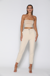 Nina Cross-Strap Crop Top - Nude - suneiika