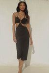 Hula Cut Out Maxi Dress - Black