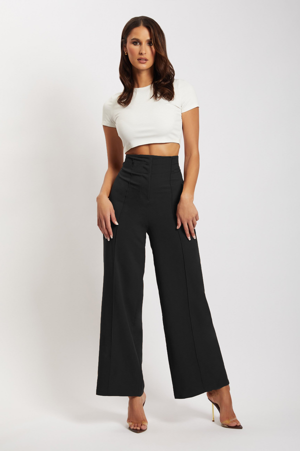 Tess Flare Leg Pants - Black