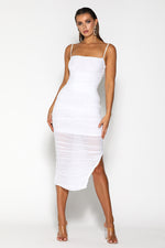 Sofia Mesh Maxi Dress - White