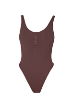 Ava Ribbed Sleeveless Bodysuit - Mauve